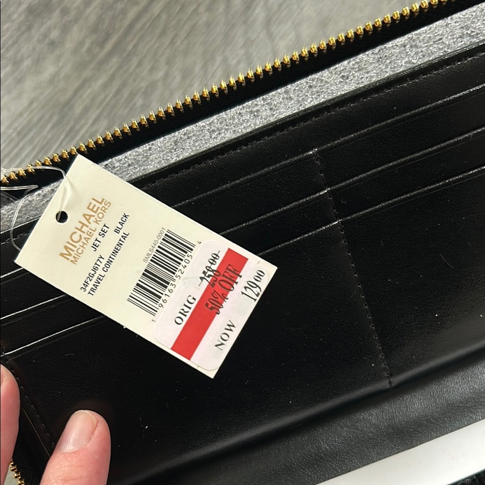 Michael Kors Black Wristlet with Gold Accents - Picture 6 of 8